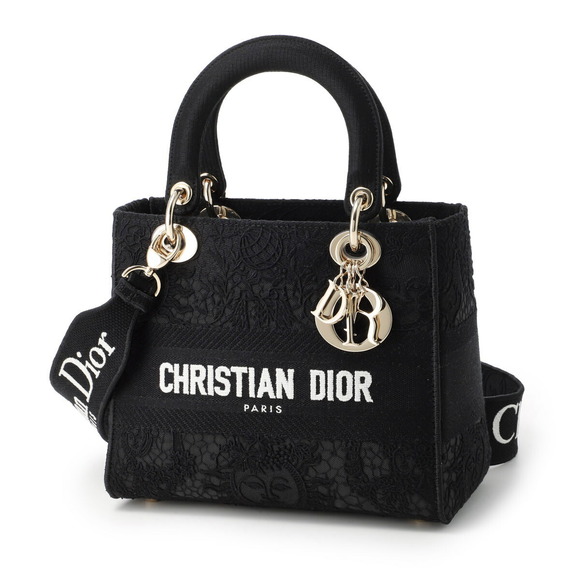Dior Handbag D-Lite  Black Lady Calfskin - Picture 1 of 12